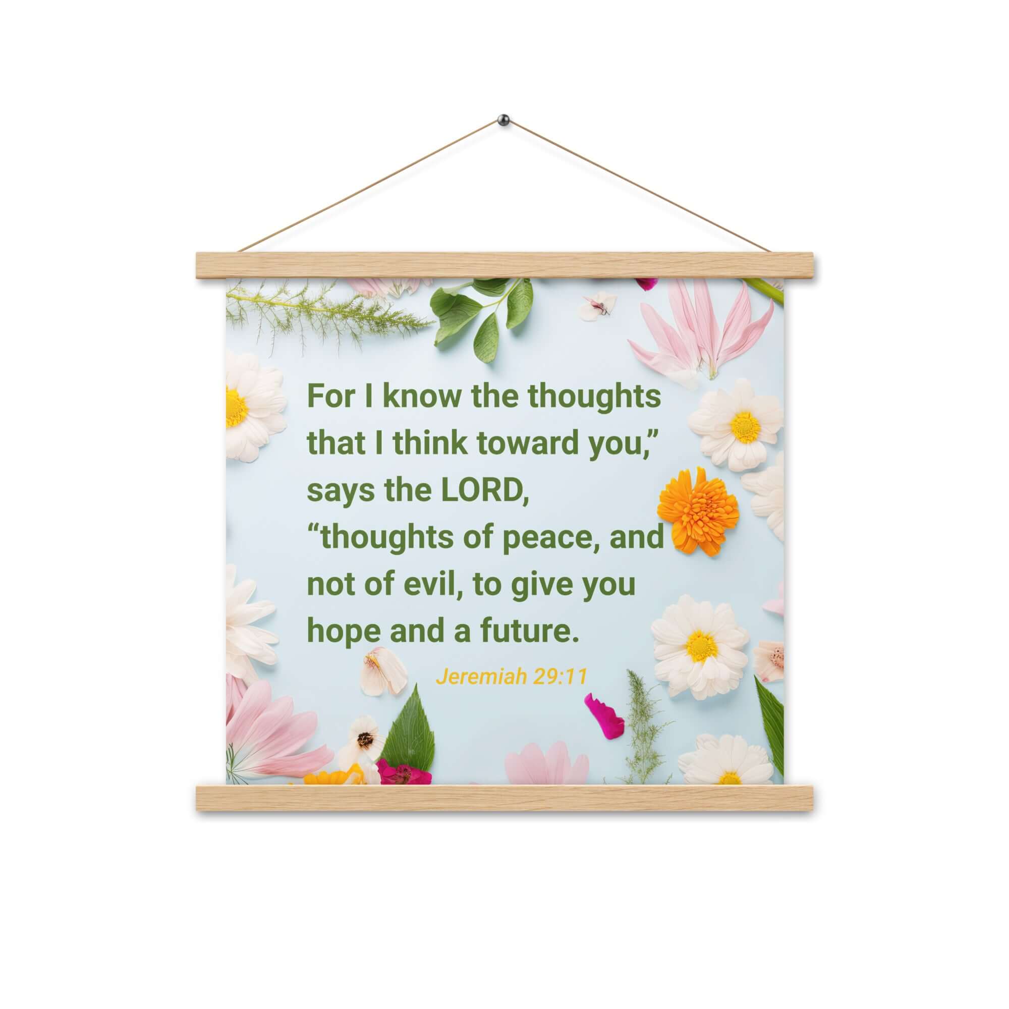 Jer 29:11 - Bible Verse, to give you hope Enhanced Matte Paper Poster With Hanger