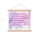 Phil 4:6 - Bible Verse, Prayer and Petition Enhanced Matte Paper Poster With Hanger