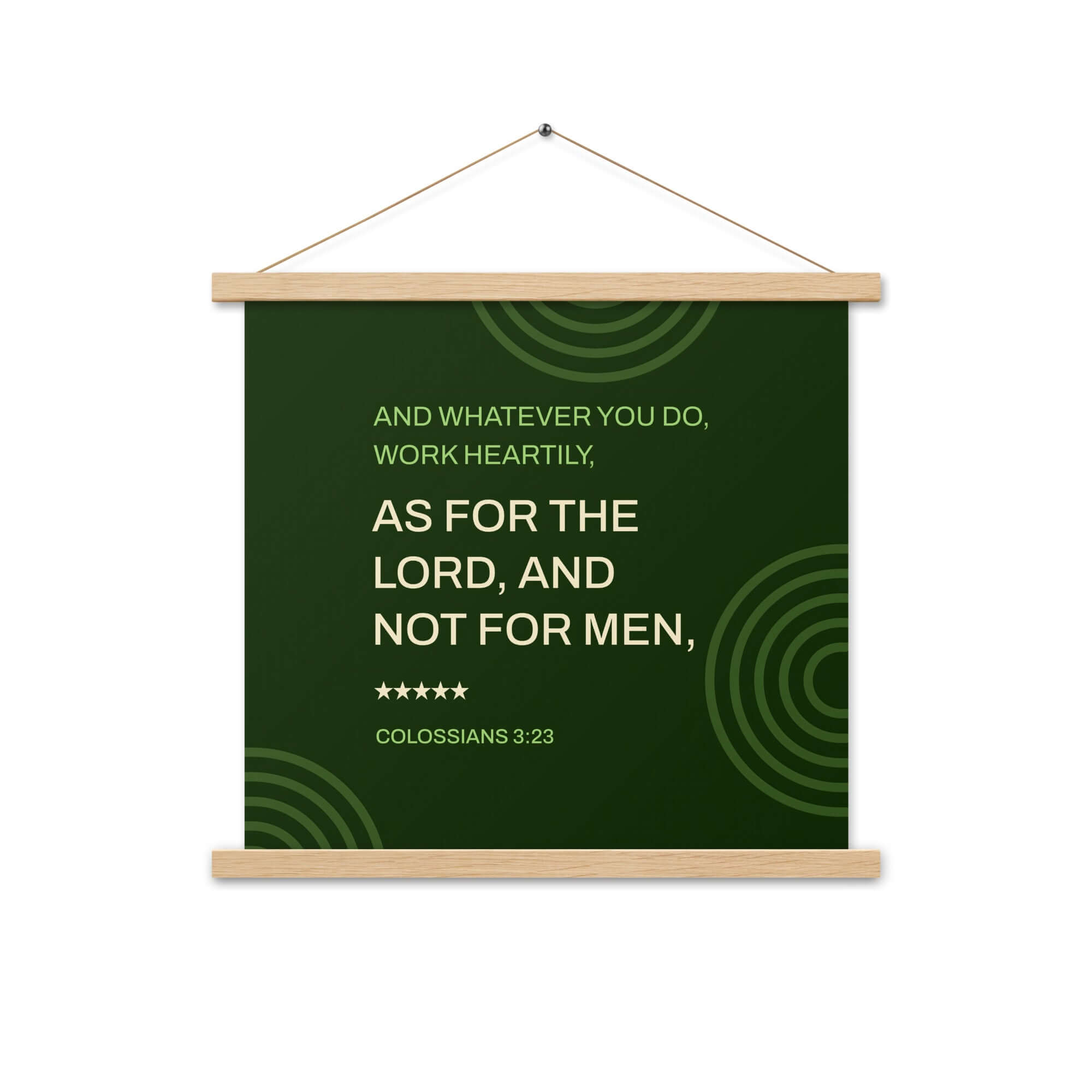 Col 3:23 - Bible Verse, not for men Enhanced Matte Paper Poster With Hanger