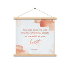 Jeremiah 29:13 - Bible Verse, find me Enhanced Matte Paper Poster With Hanger