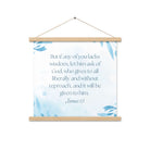 James 1:5 Bible Verse, lacks wisdom Enhanced Matte Paper Poster With Hanger