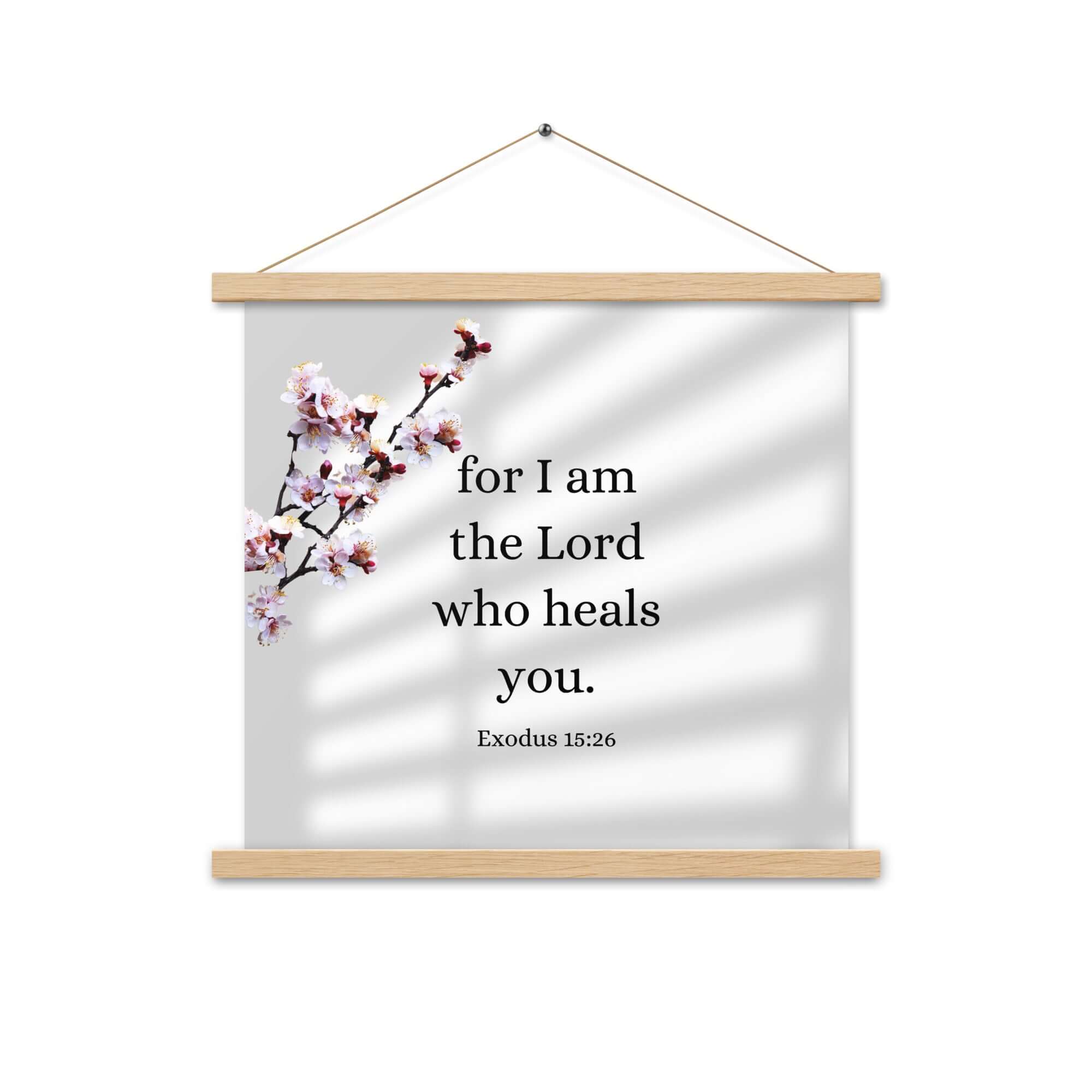 Exodus 15:26 Bible Verse, diligently listen Enhanced Matte Paper Poster With Hanger