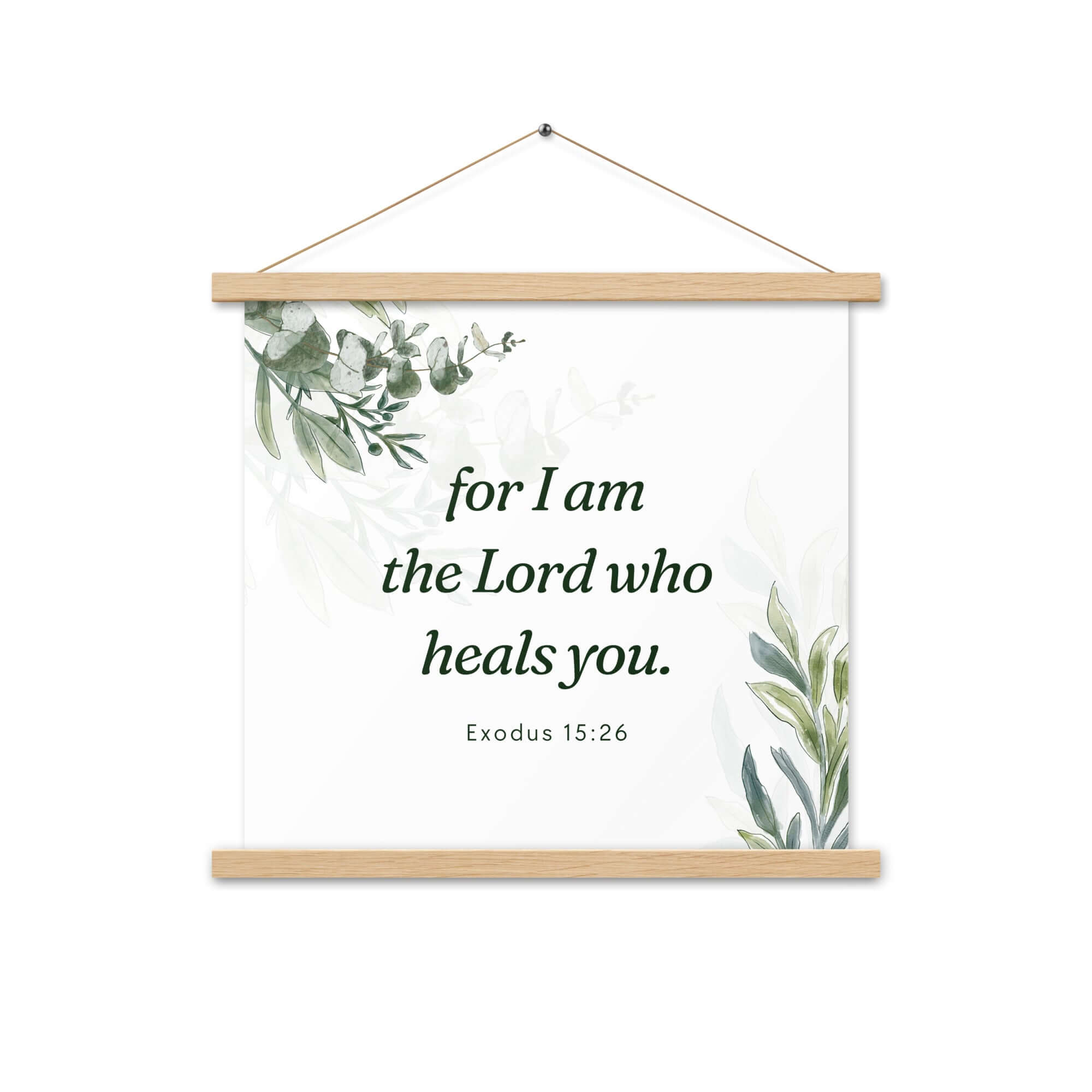 Exodus 15:26 Bible Verse, Gods voice Enhanced Matte Paper Poster With Hanger