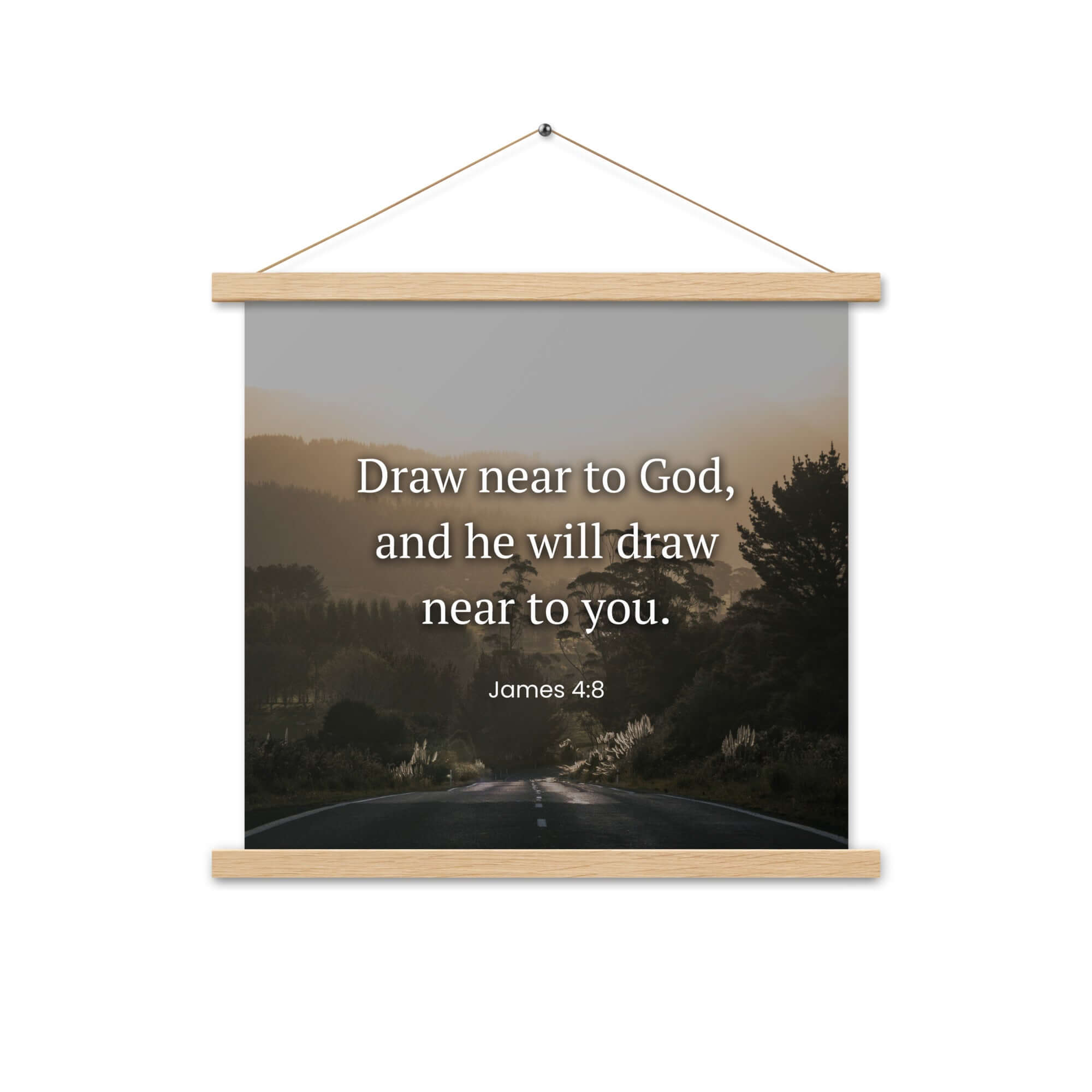 James 4:8 Bible Verse, Cleanse your Enhanced Matte Paper Poster With Hanger