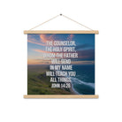 John 14:26 Bible Verse will teach Enhanced Matte Paper Poster With Hanger Oak 18″×18″