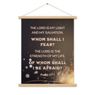 Psalm 27:1 - Bible Verse, The LORD is My Light Hanger Poster