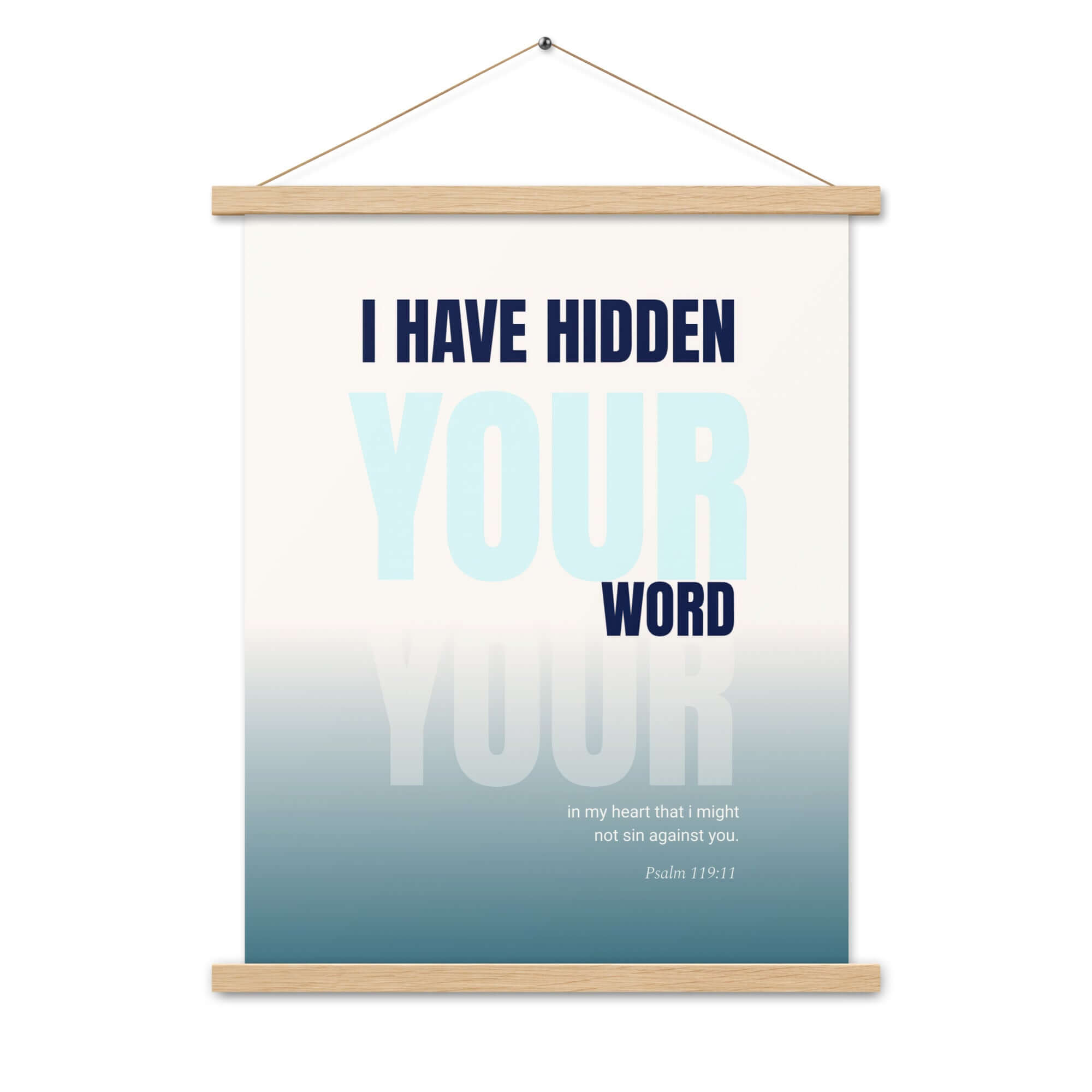 Psalm 119:11 - Bible Verse, hidden your word Enhanced Matte Paper Poster With Hanger