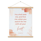 Jeremiah 29:13 - Bible Verse, find me Enhanced Matte Paper Poster With Hanger