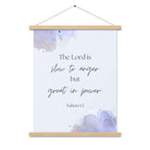 Nahum 1:3 Bible Verse, great in power Enhanced Matte Paper Poster With Hanger