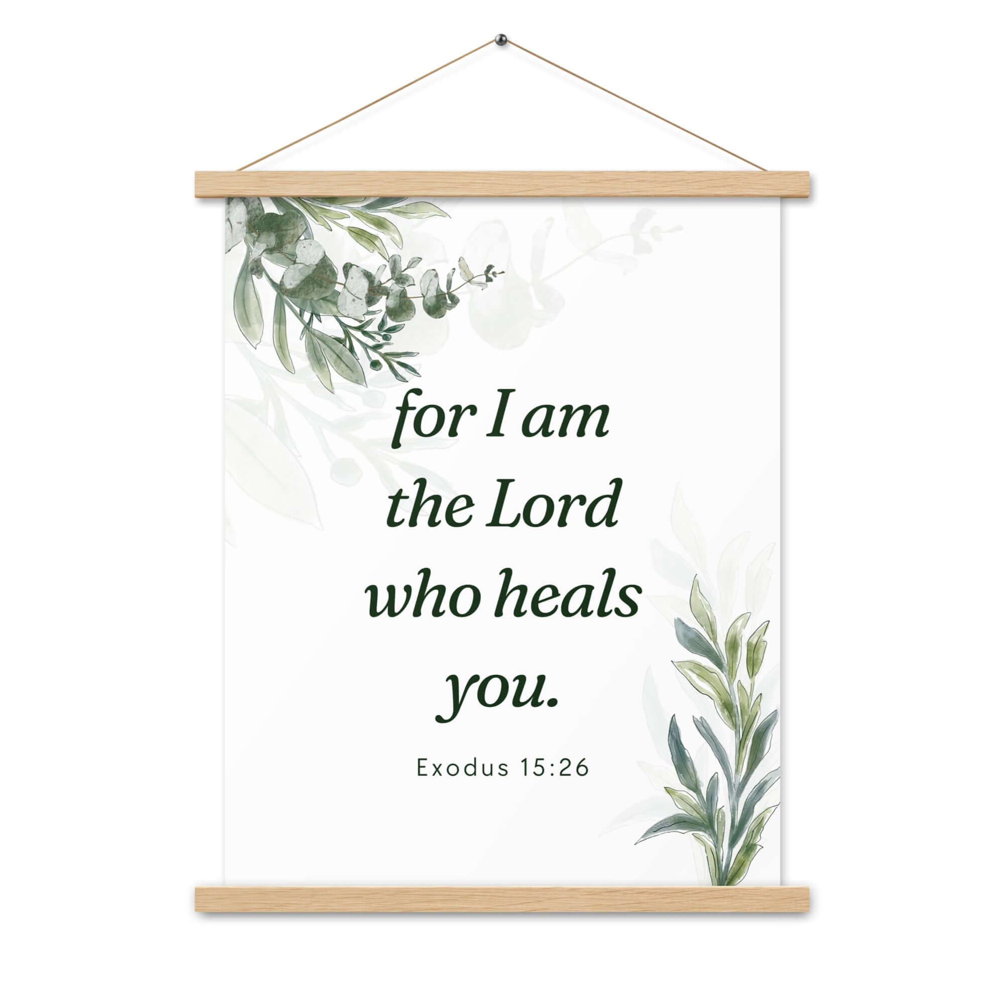 Exodus 15:26 Bible Verse, Gods voice Enhanced Matte Paper Poster With Hanger