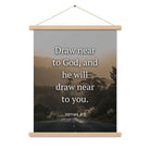 James 4:8 Bible Verse, Cleanse your Enhanced Matte Paper Poster With Hanger