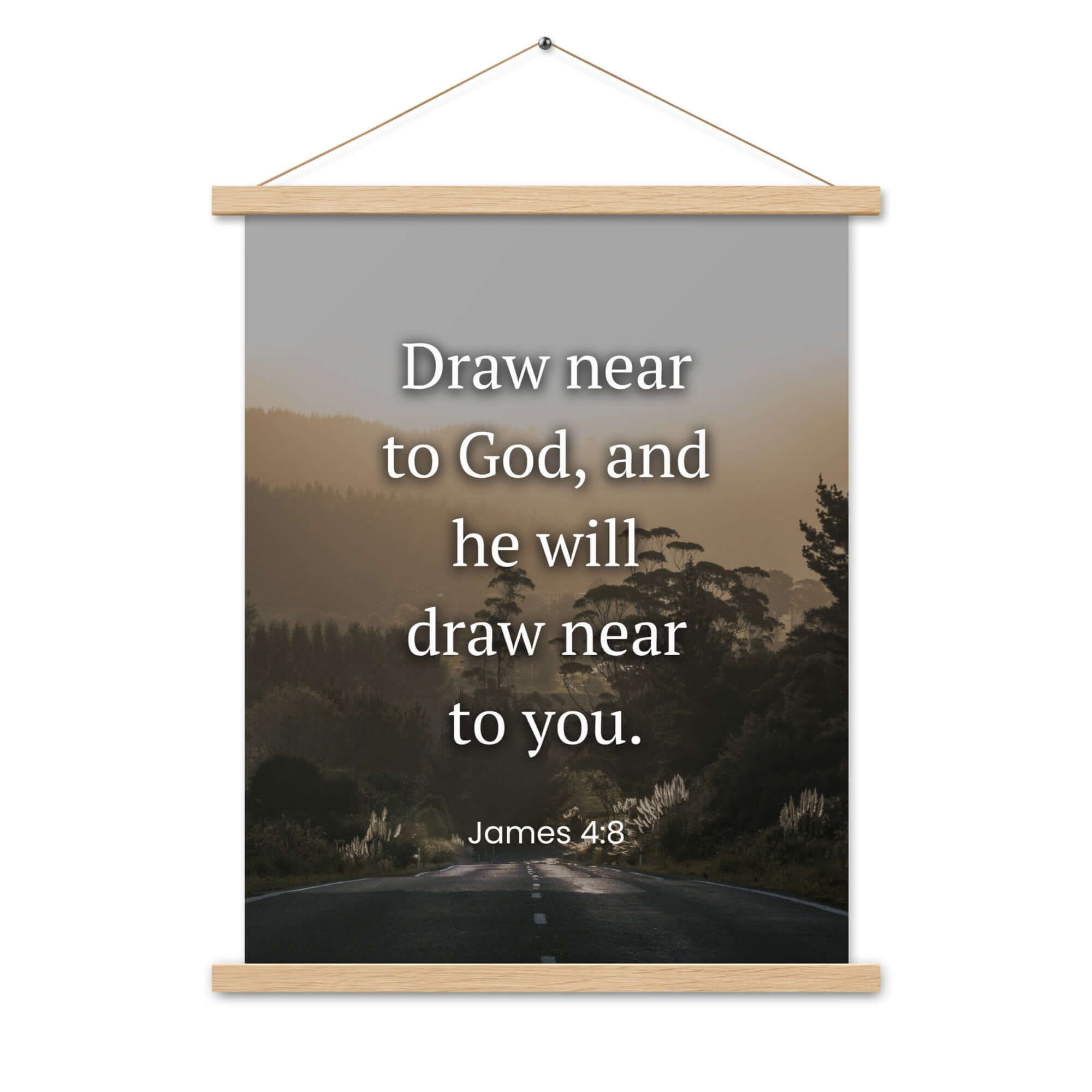 James 4:8 Bible Verse, Cleanse your Enhanced Matte Paper Poster With Hanger