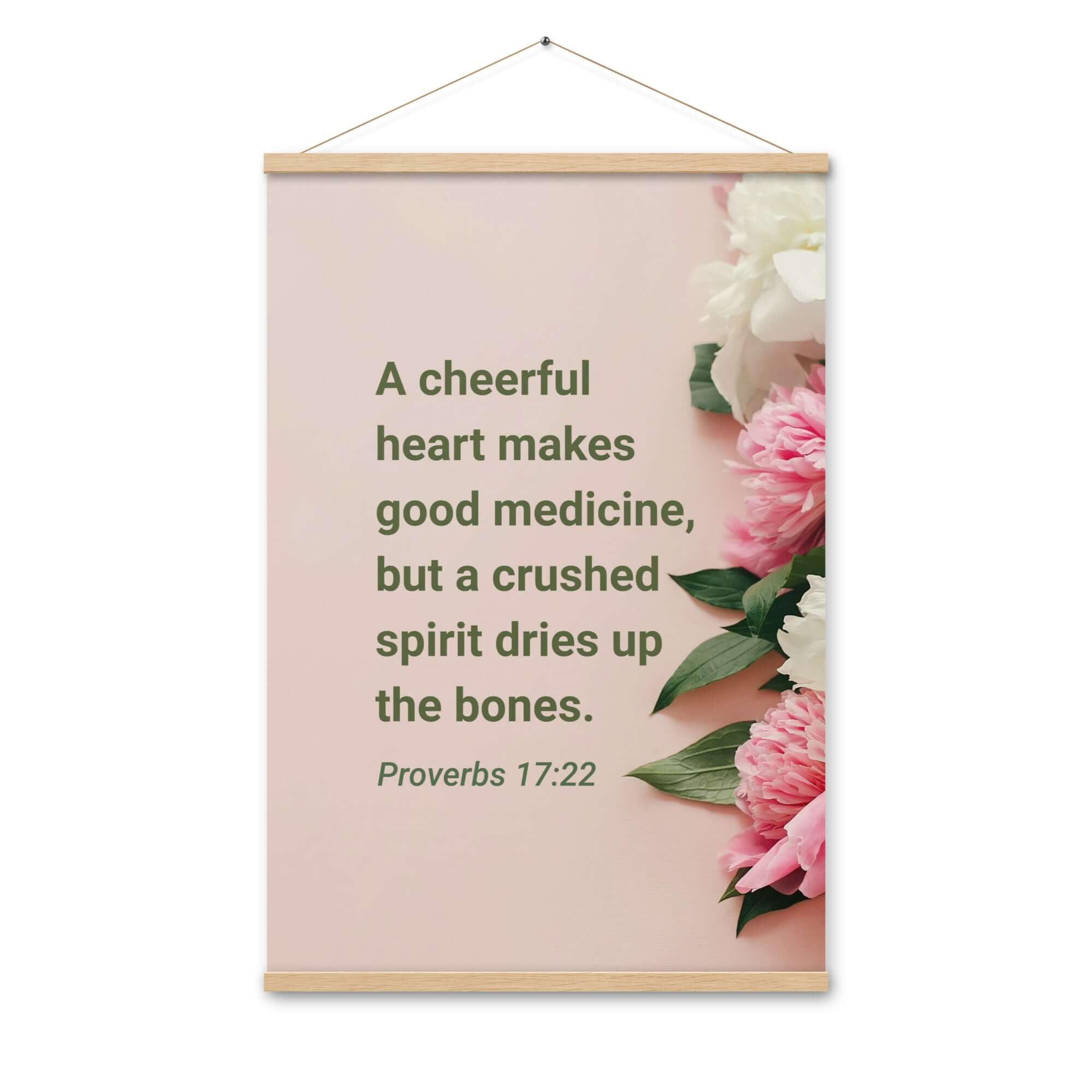 Prov 17:22 - Bible Verse, good medicine Enhanced Matte Paper Poster With Hanger