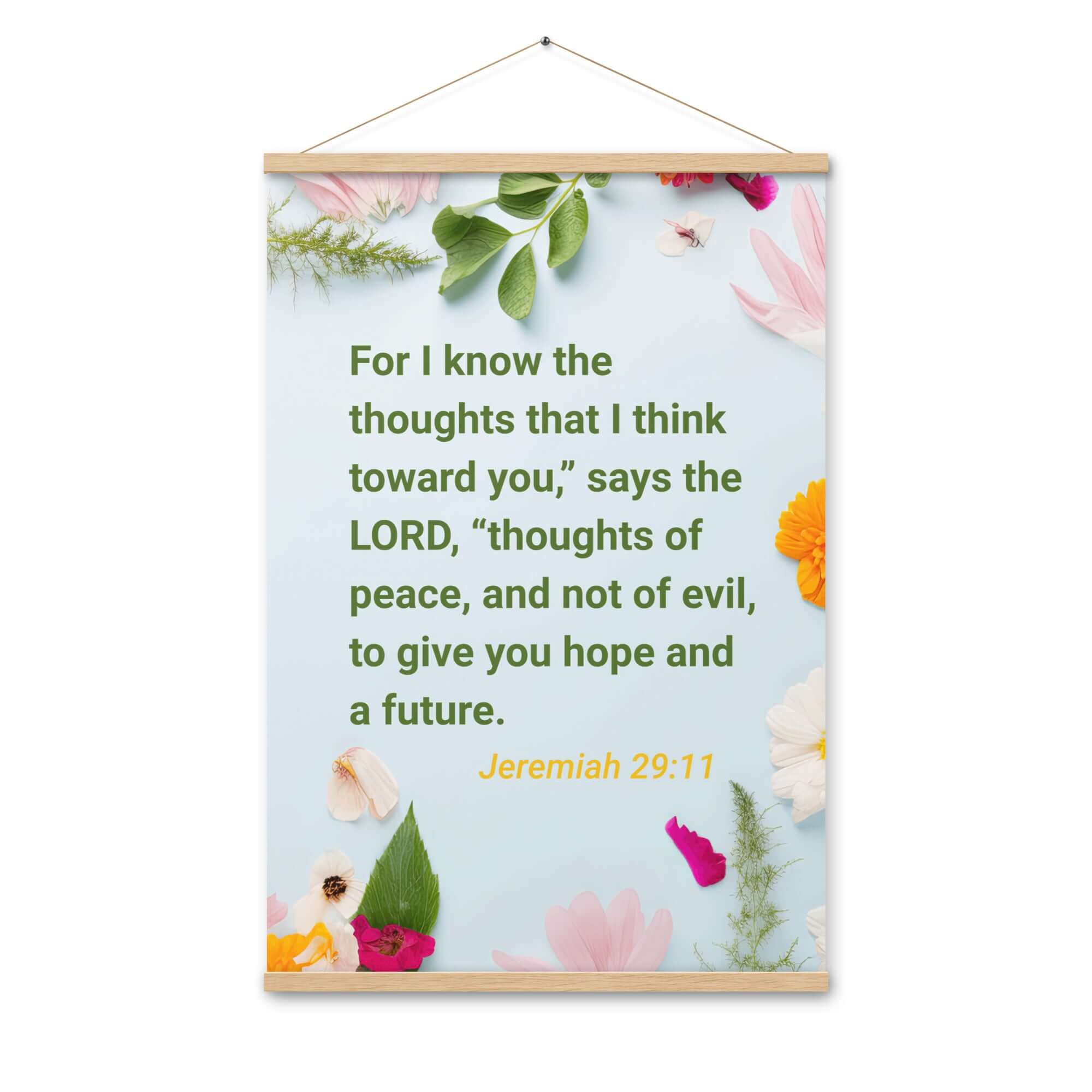 Jer 29:11 - Bible Verse, to give you hope Enhanced Matte Paper Poster With Hanger