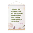 John 10:10 - Bible Verse, Abundant Life Enhanced Matte Paper Poster With Hanger