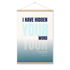 Psalm 119:11 - Bible Verse, hidden your word Enhanced Matte Paper Poster With Hanger