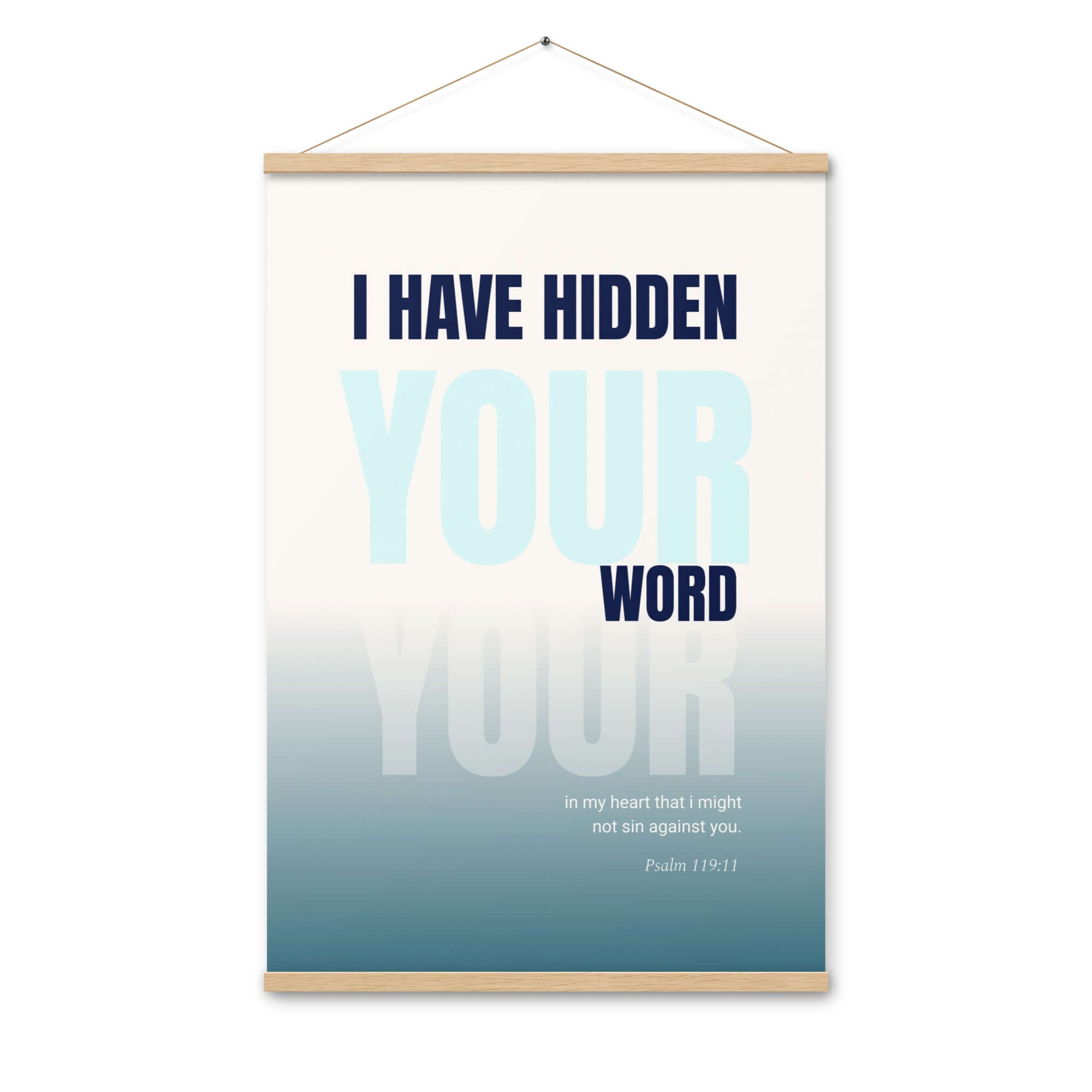 Psalm 119:11 - Bible Verse, hidden your word Enhanced Matte Paper Poster With Hanger