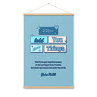 John 16:33 - Bible Verse, in me you may have peace Enhanced Matte Paper Poster With Hanger