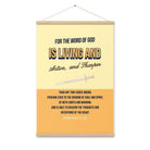 Heb 4:12 - Bible Verse, living and active Enhanced Matte Paper Poster With Hanger