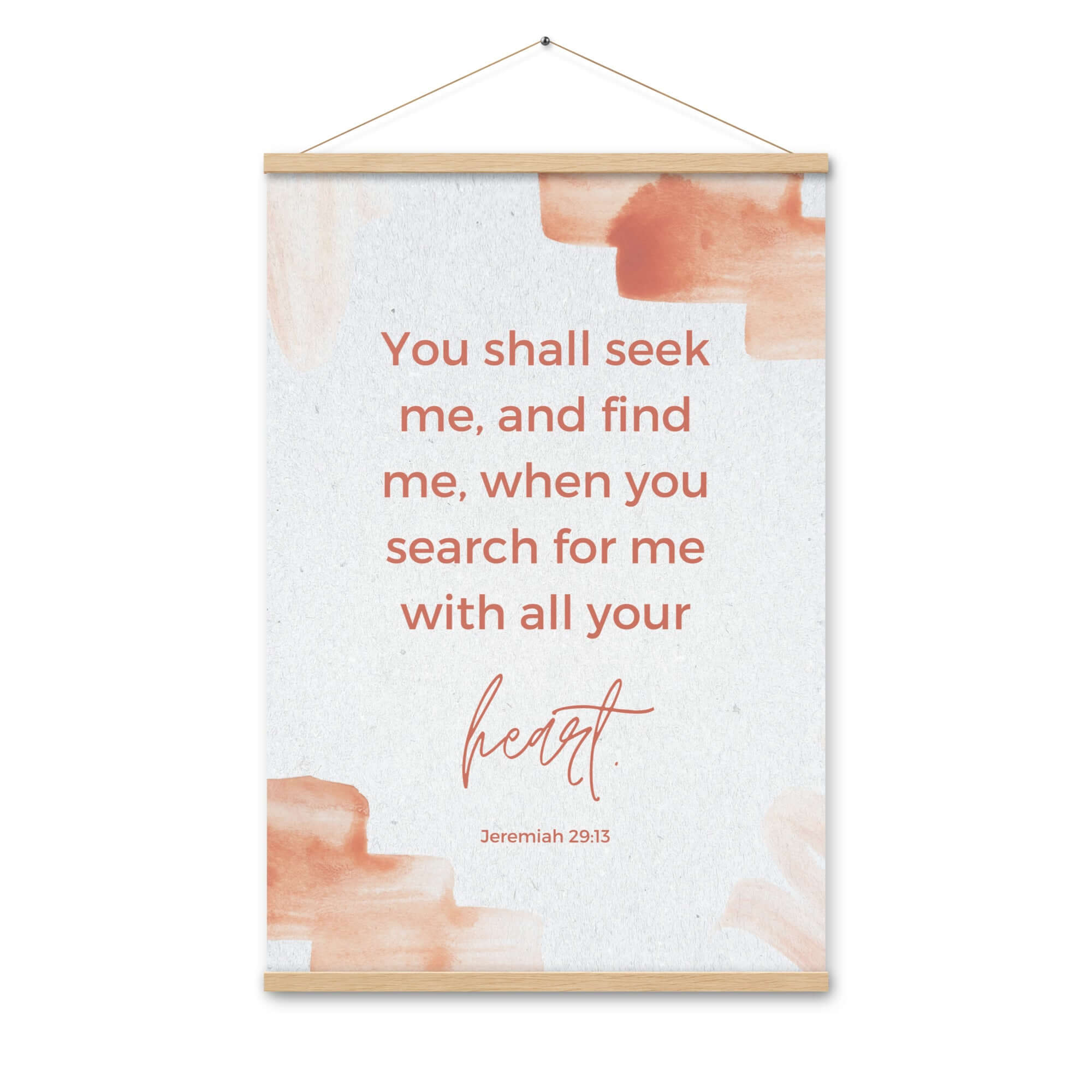 Jeremiah 29:13 - Bible Verse, find me Enhanced Matte Paper Poster With Hanger