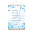 James 1:5 Bible Verse, lacks wisdom Enhanced Matte Paper Poster With Hanger