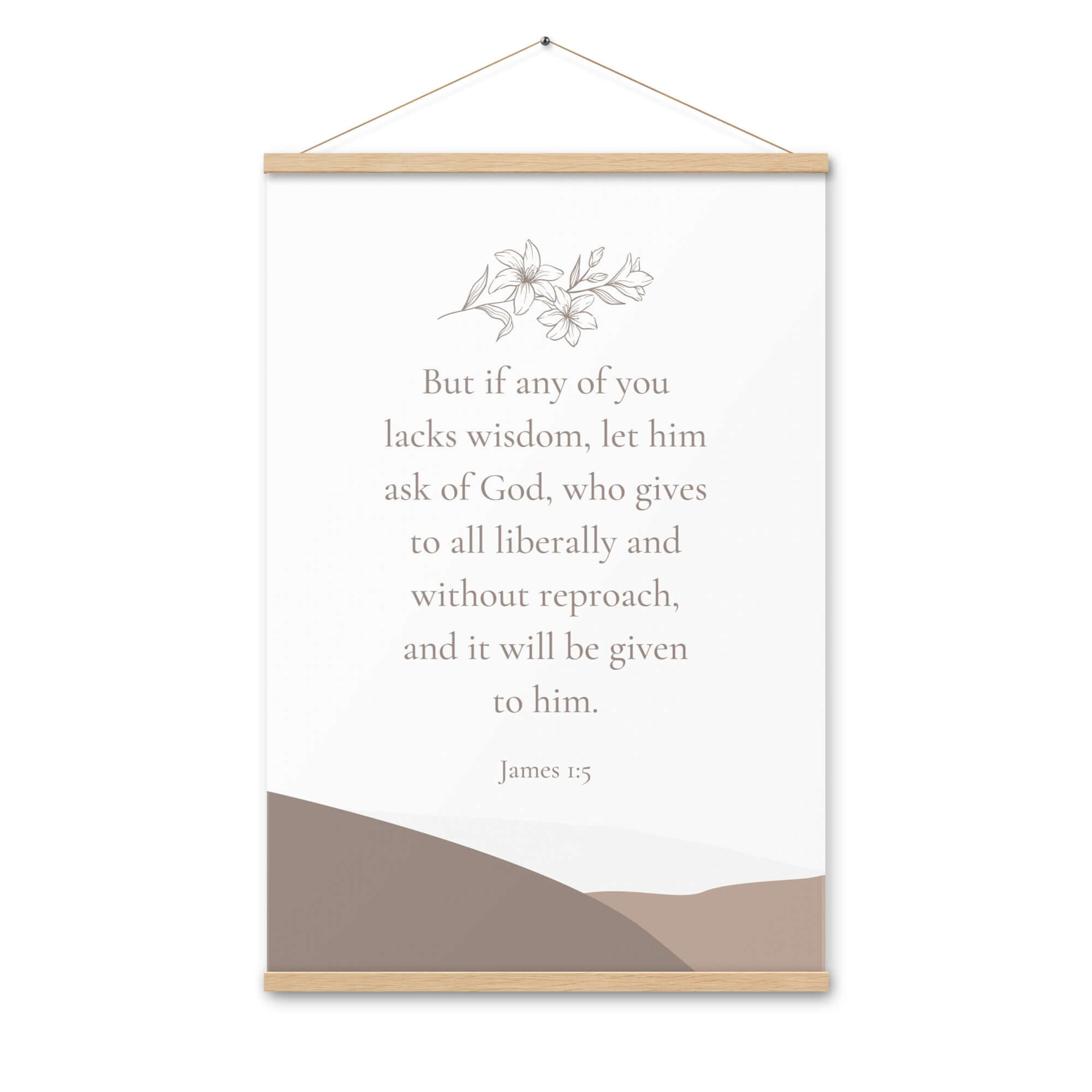 James 1:5 Bible Verse, ask of God Enhanced Matte Paper Poster With Hanger