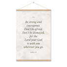 Joshua 1:9 Bible Verse, Be strong Enhanced Matte Paper Poster With Hanger