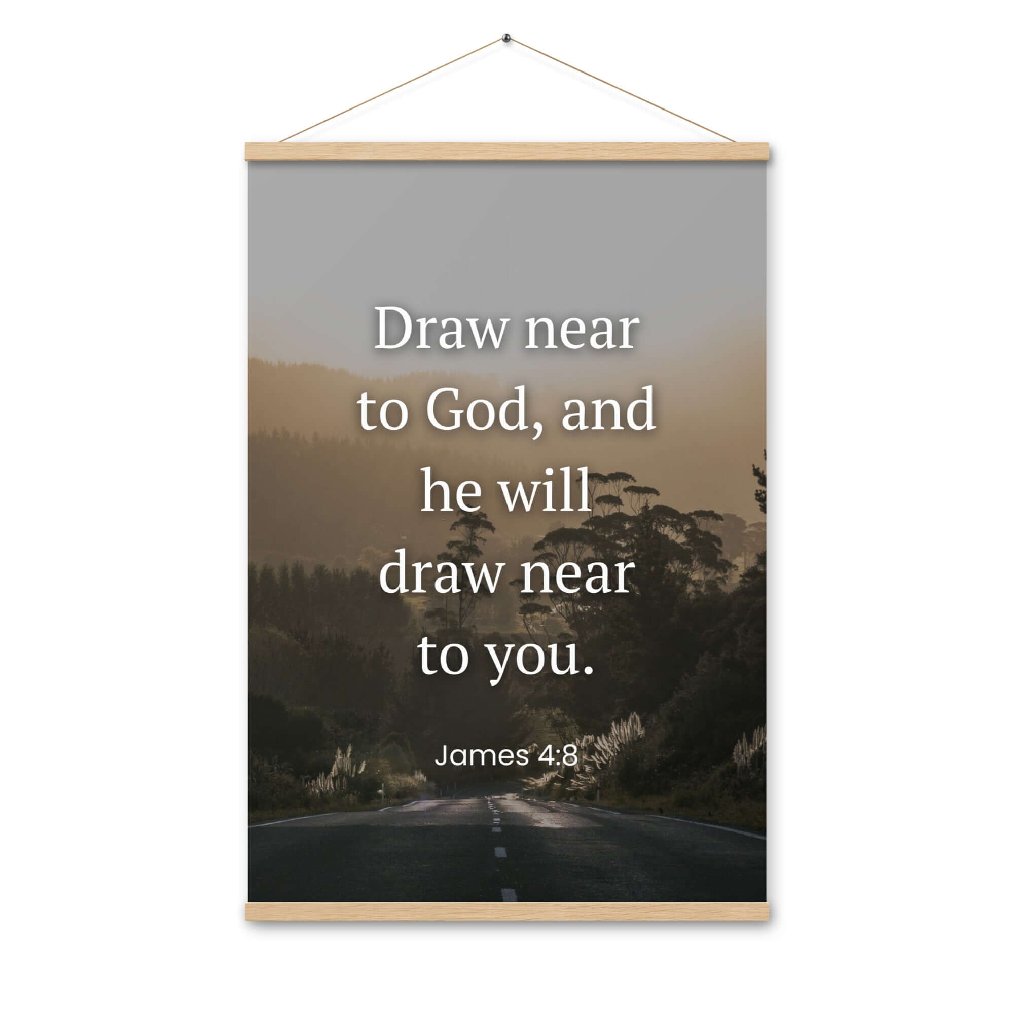 James 4:8 Bible Verse, Cleanse your Enhanced Matte Paper Poster With Hanger