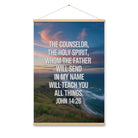 John 14:26 Bible Verse will teach Enhanced Matte Paper Poster With Hanger Oak 24″×36″