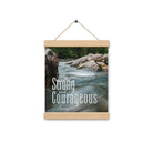 Deut 31:6 - Bible Verse, Be strong and courageous Hanger Poster