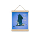 Matt 6:26, Graceful Heron, He'll Care for You Hanger Poster