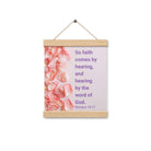 Romans 10:17 - Bible Verse, faith comes by Enhanced Matte Paper Poster With Hanger