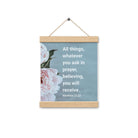 Matt 21:22 - Bible Verse, ask in prayer Enhanced Matte Paper Poster With Hanger