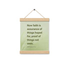 Heb 11:1 - Bible Verse, faith is assurance Enhanced Matte Paper Poster With Hanger