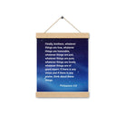 Phil 4:8 - Bible Verse, Think these things Enhanced Matte Paper Poster With Hanger