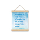 Rom 8:28 - Bible Verse, together for good Enhanced Matte Paper Poster With Hanger