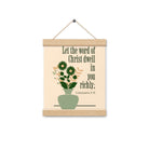 Col 3:16 - Bible Verse, word of Christ Enhanced Matte Paper Poster With Hanger