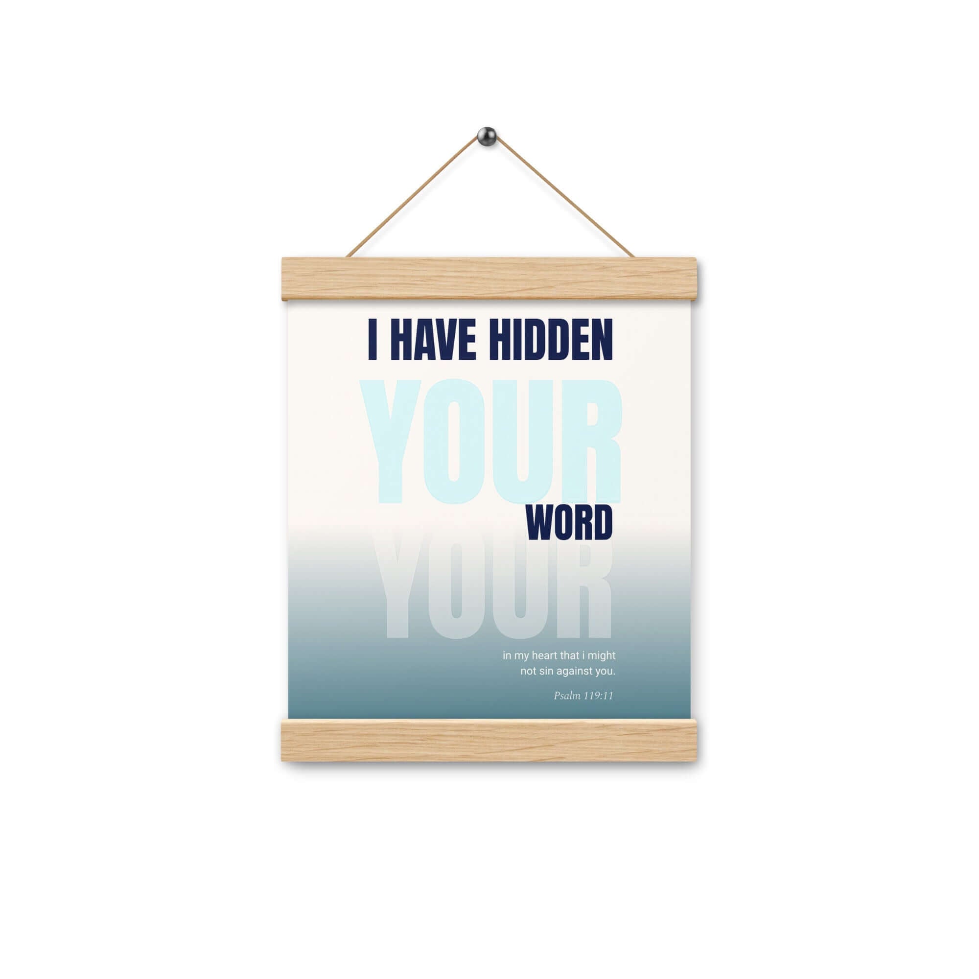 Psalm 119:11 - Bible Verse, hidden your word Enhanced Matte Paper Poster With Hanger