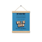 Matt 6:33 - Bible Verse, seek first God’s Kingdom Enhanced Matte Paper Poster With Hanger