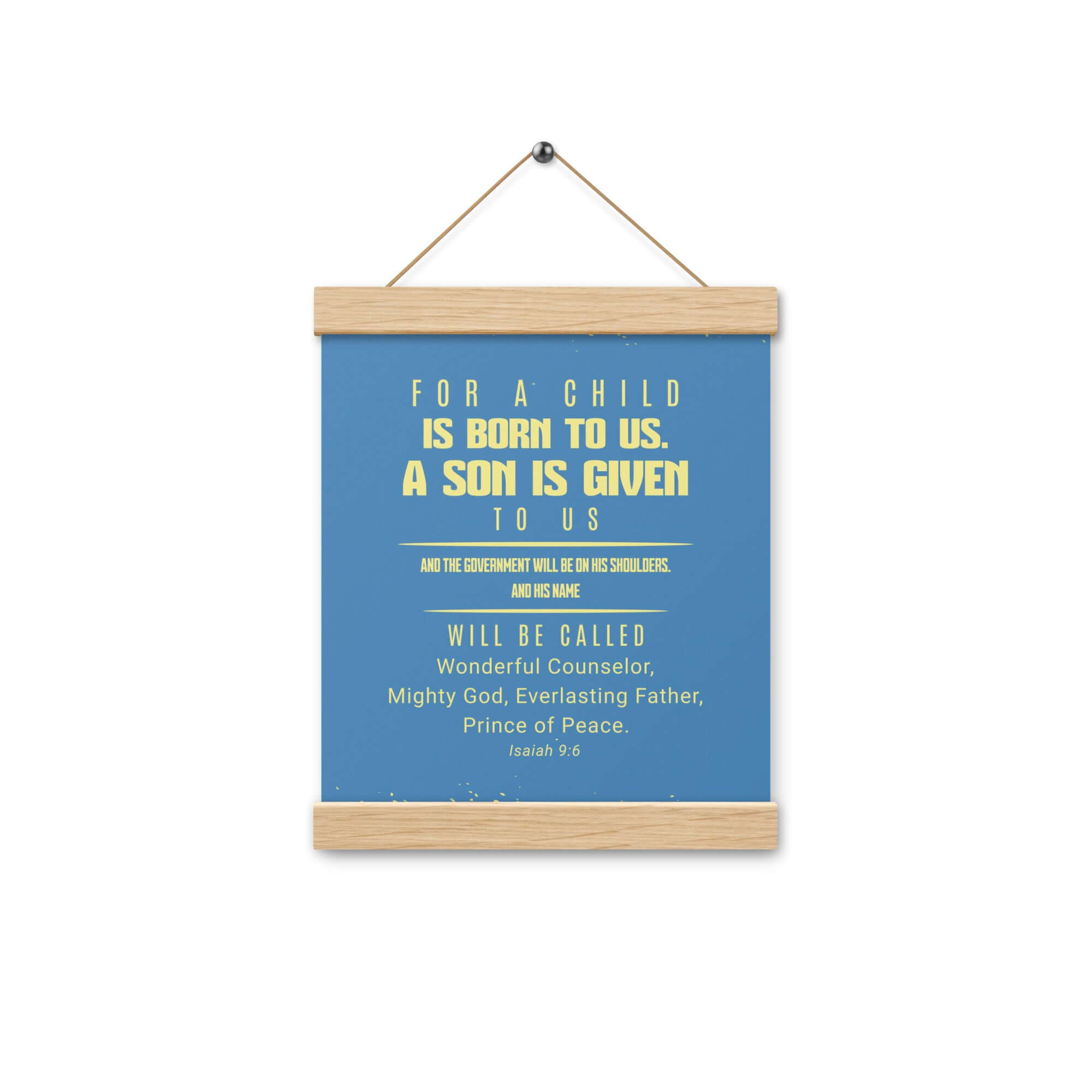 Isaiah 9:6 - Bible Verse, Mighty God Enhanced Matte Paper Poster With Hanger