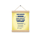 1 John 4:14 - Bible Verse, Savior of the world Enhanced Matte Paper Poster With Hanger