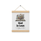 1 John 4:8 - Bible Verse, God is Love Enhanced Matte Paper Poster With Hanger