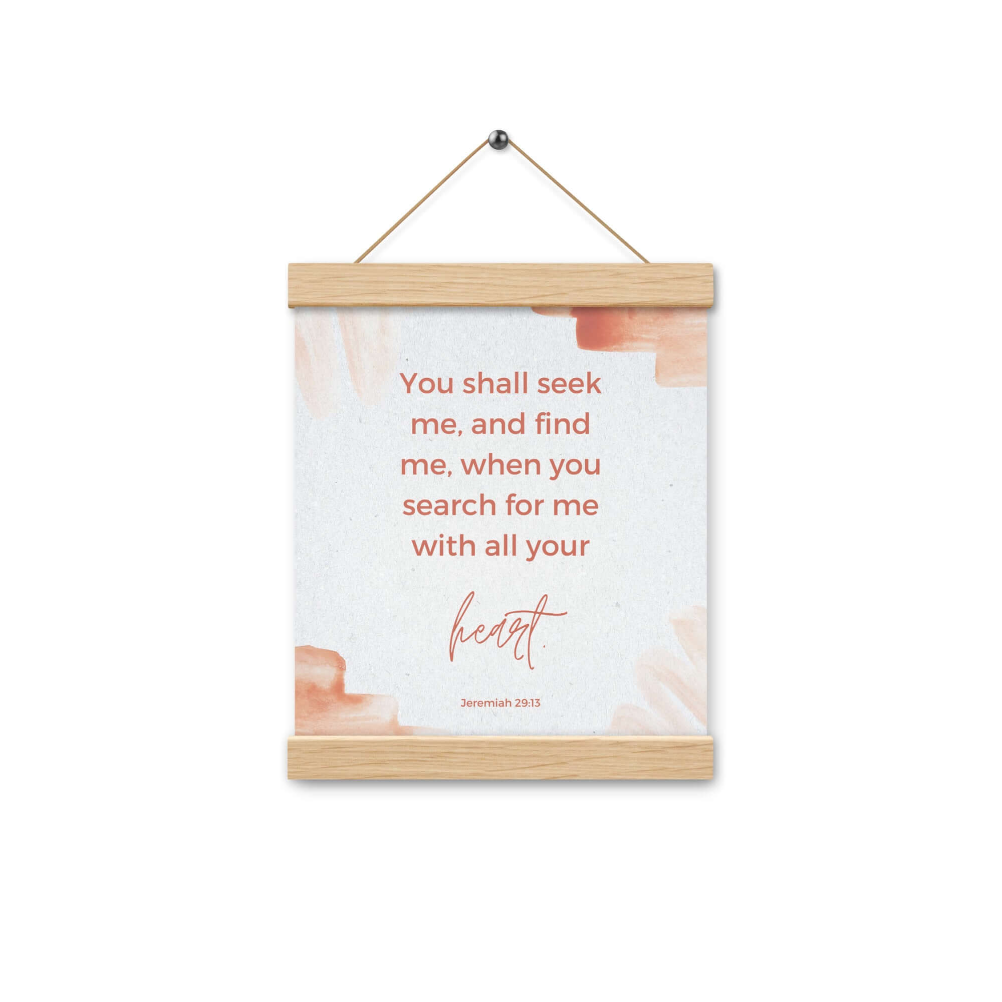 Jeremiah 29:13 - Bible Verse, find me Enhanced Matte Paper Poster With Hanger