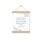 1 Chronicles 16:34 Bible Verse, to the Lord Enhanced Matte Paper Poster With Hanger