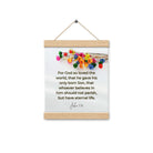 John 3:16 Bible Verse, He gave His Son Enhanced Matte Paper Poster With Hanger