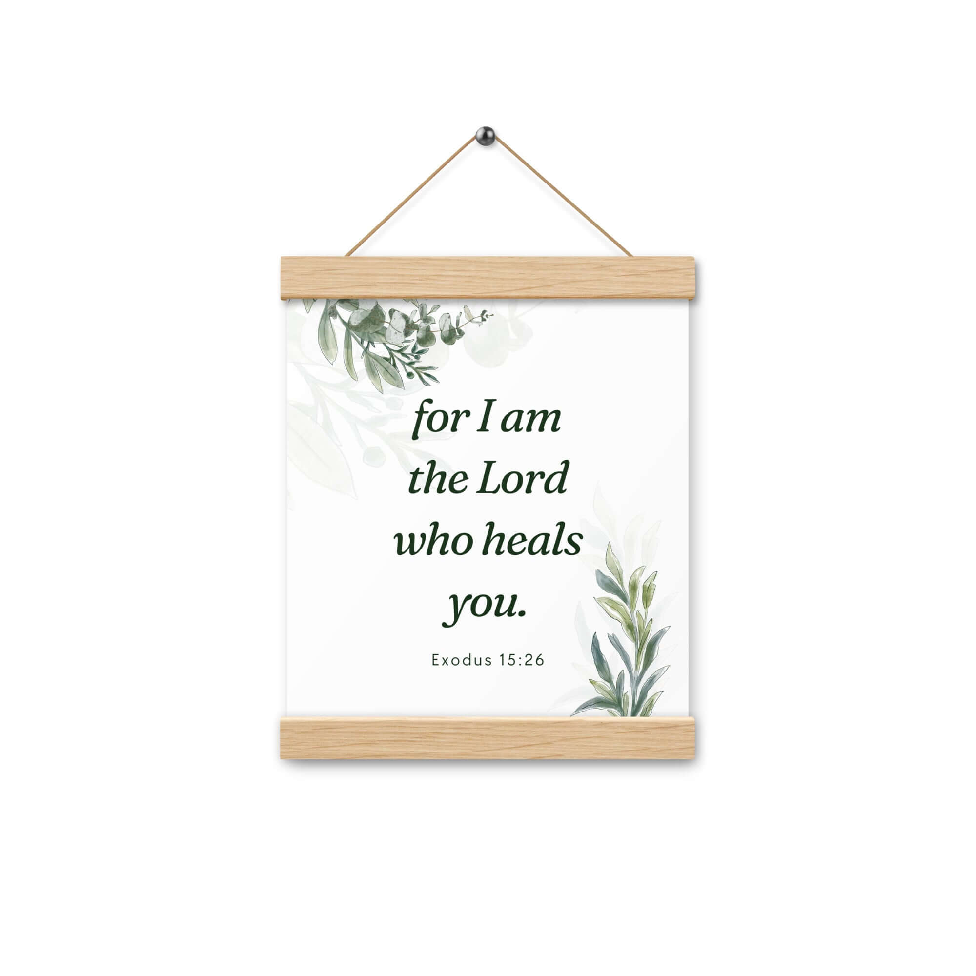 Exodus 15:26 Bible Verse, Gods voice Enhanced Matte Paper Poster With Hanger