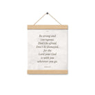 Joshua 1:9 Bible Verse, Be strong Enhanced Matte Paper Poster With Hanger