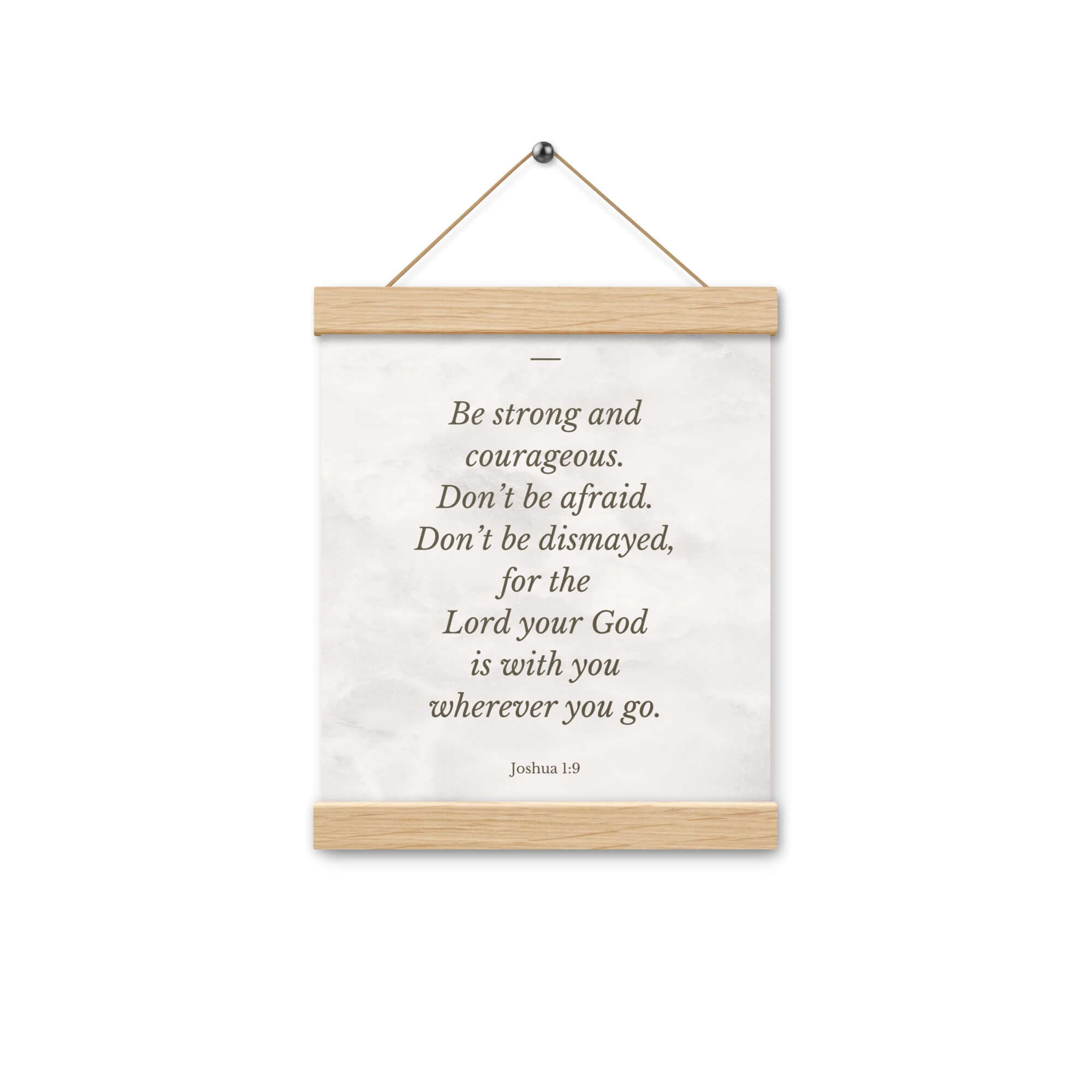 Joshua 1:9 Bible Verse, Be strong Enhanced Matte Paper Poster With Hanger