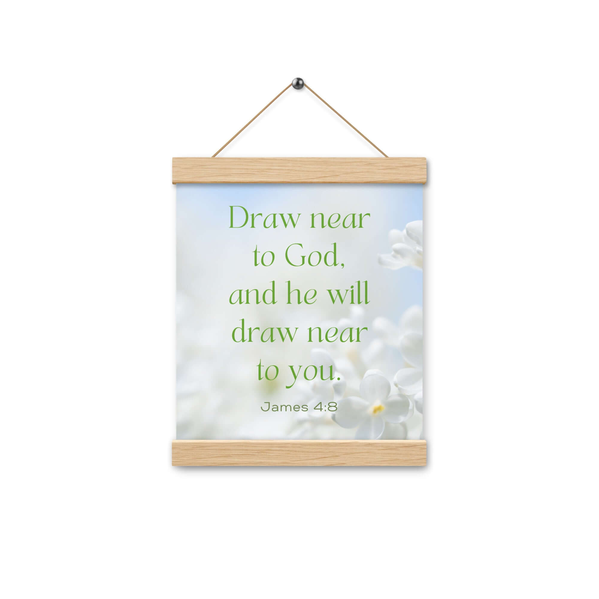 James 4:8 Bible Verse, Draw near Enhanced Matte Paper Poster With Hanger