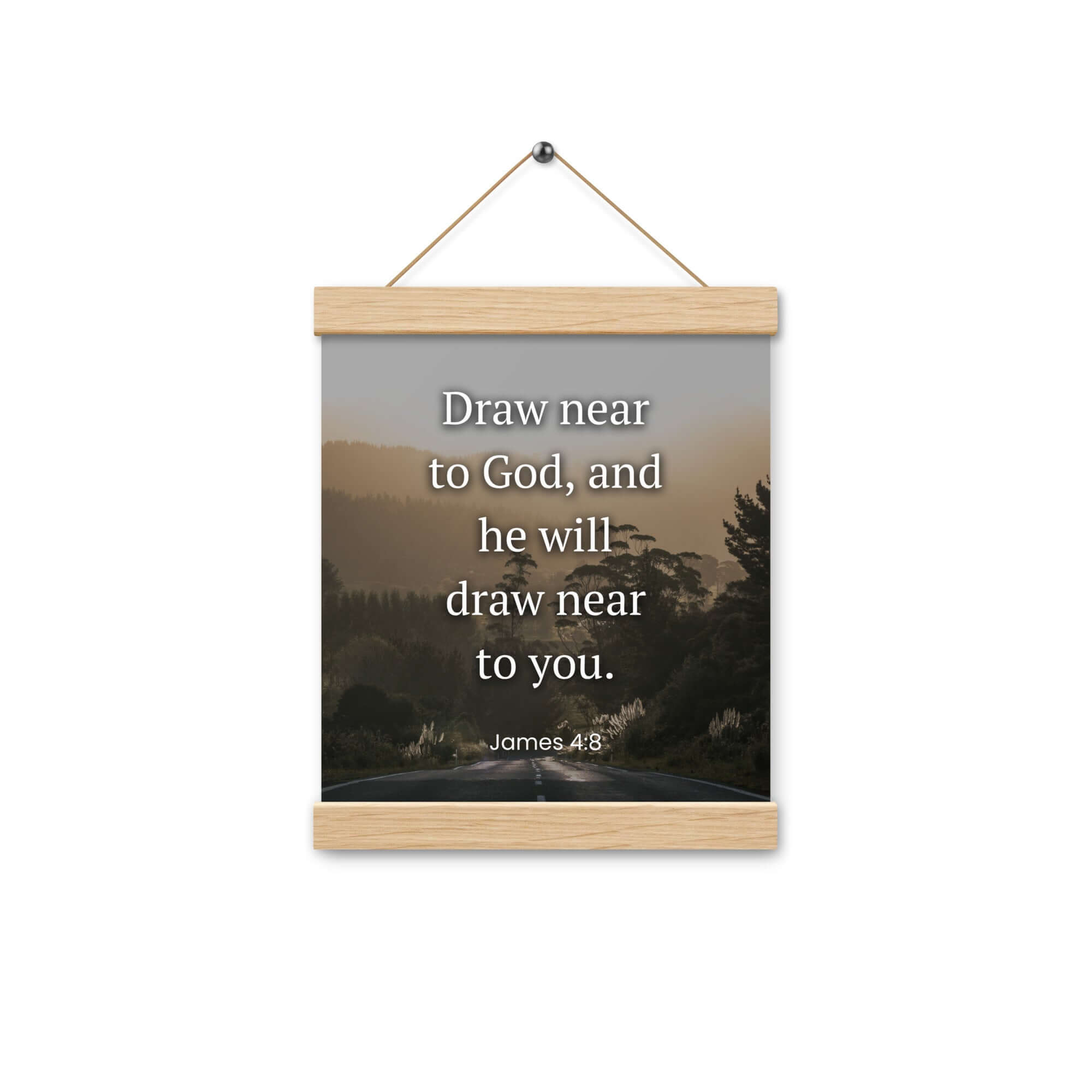 James 4:8 Bible Verse, Cleanse your Enhanced Matte Paper Poster With Hanger
